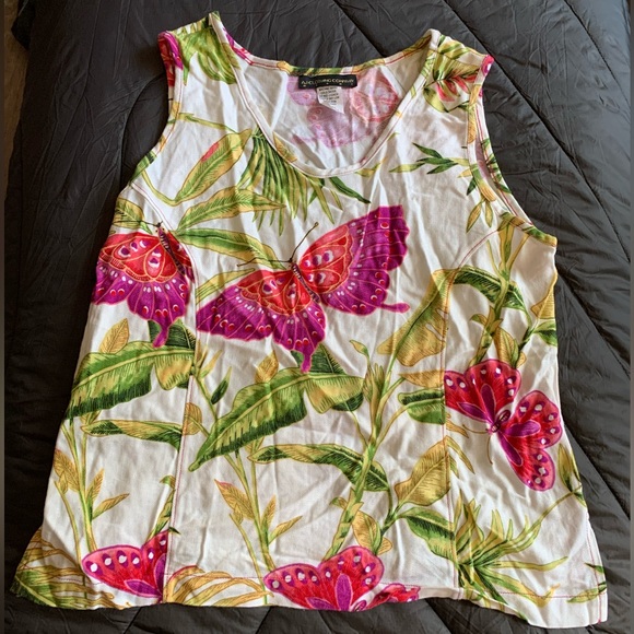 AJ CLOTHING COMPANY PJ Tank Top 3/4 Pants Sleepwear 2 Piece Set Size Small EUC - Picture 2 of 12